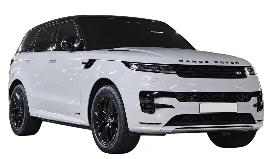 Location Range Rover Sport Marrakech : Range Rover Sport blanc, vue trois quarts avant