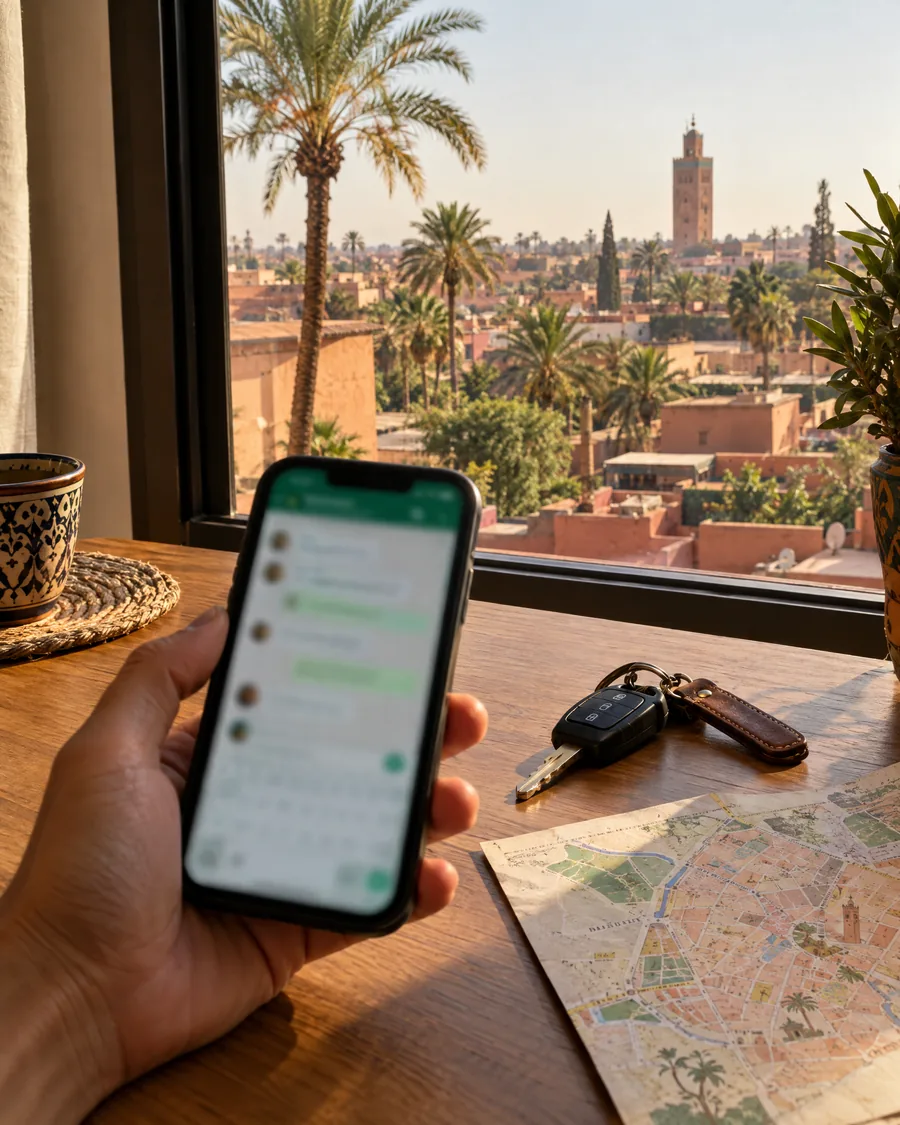 Contacter Choumacars Marrakech sur WhatsApp pour louer une voiture
