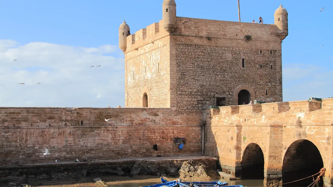 Skala du Port bastion in Essaouira, a classic road trip from Marrakech