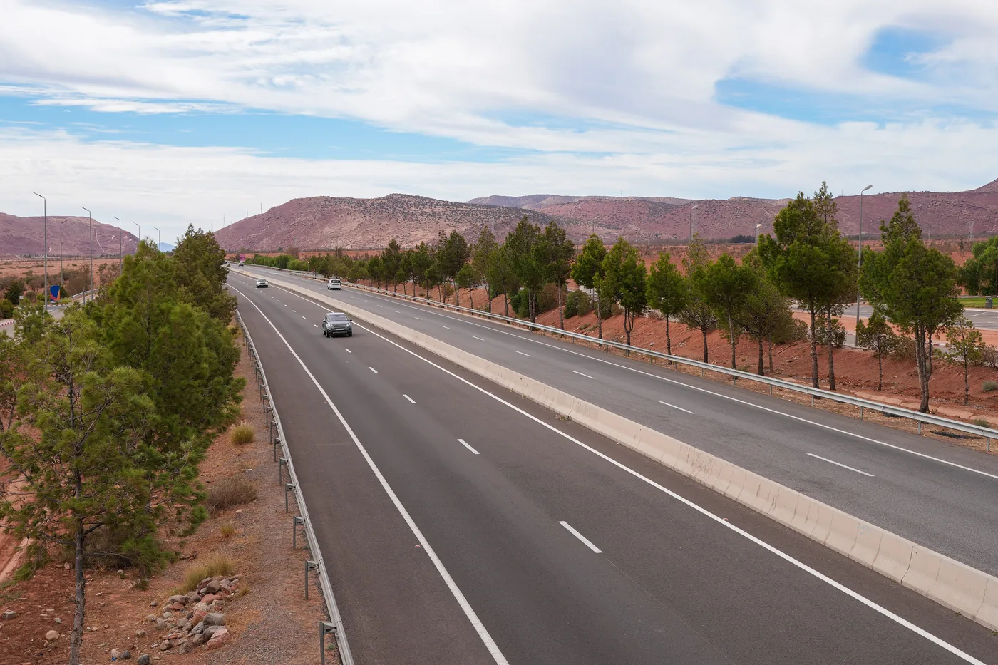 Casablanca Marrakech Agadir motorway: the A7 seen from above